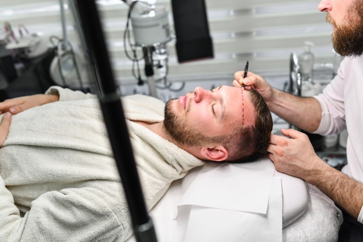Hair transplant surgery preparation by Advanced Hair and Skin Surgery in the Greater Edmonton Area